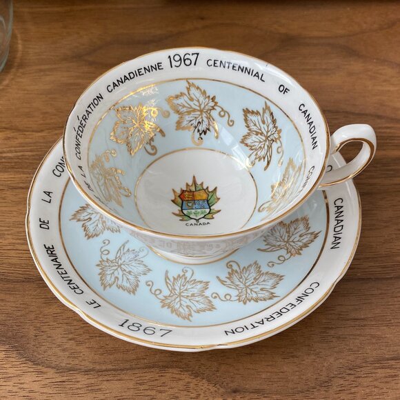 Vintage Royal Grafton Canadian Centennial Collectible Teacup and Saucer - Picture 1 of 13